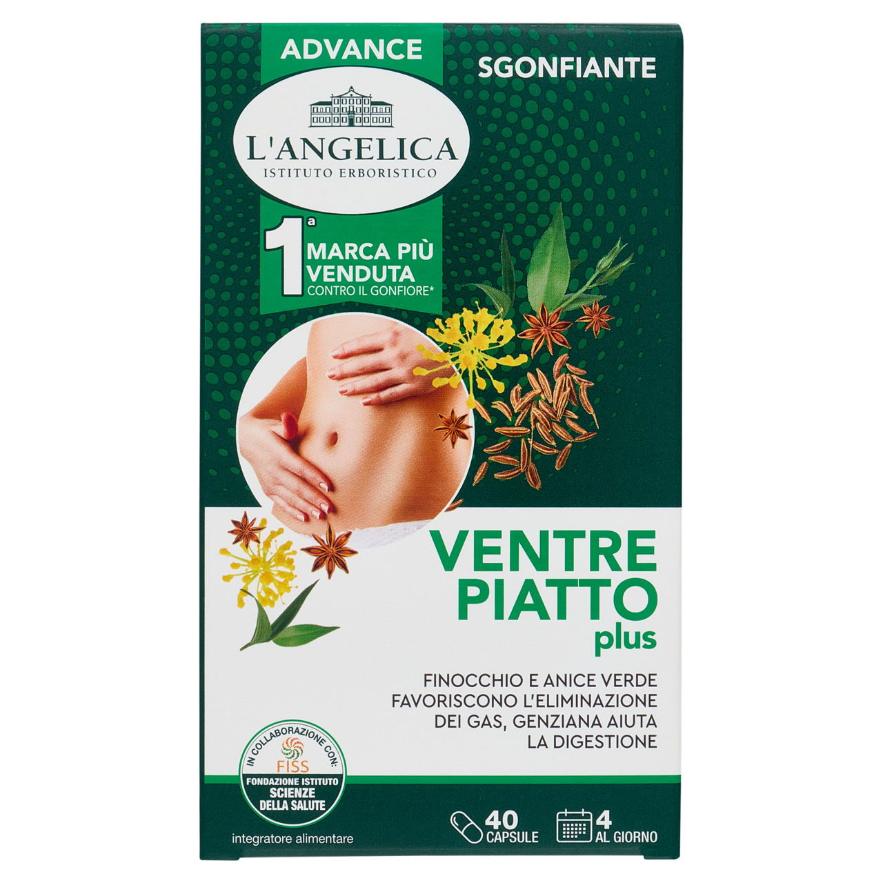 Integratore alimentare Ventre Piatto plus 40 capsule - Immagine 01