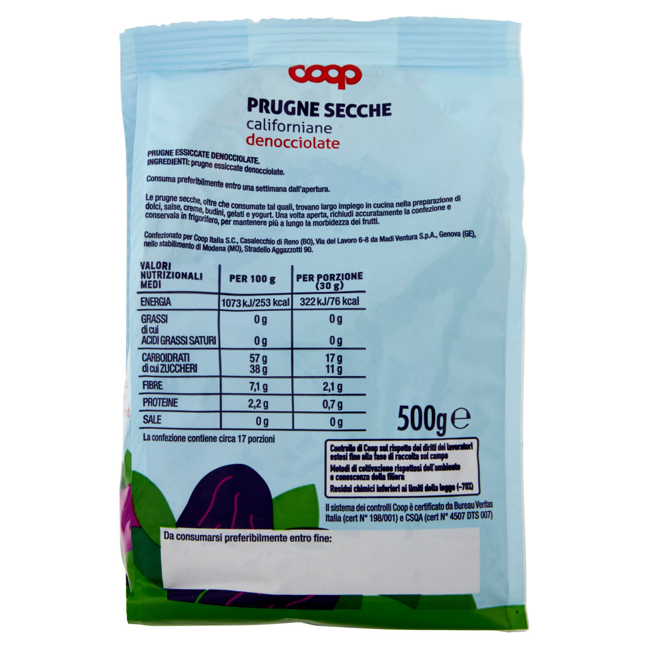 Prugne secche californiane denocciolate 500 gr - Immagine 21