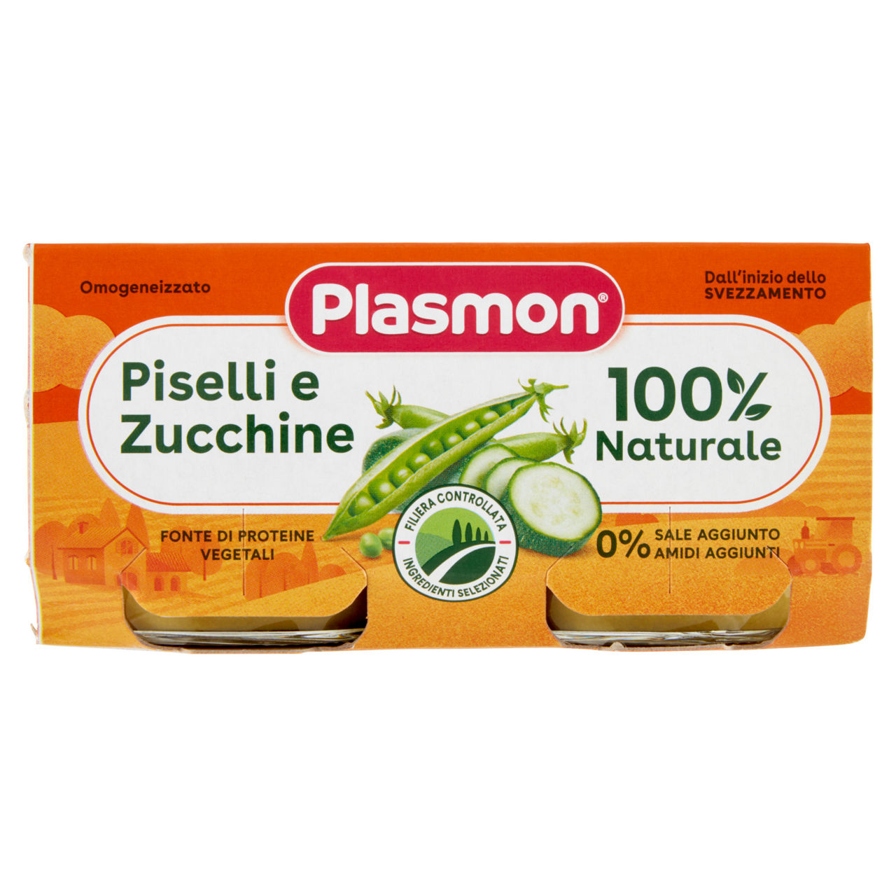 Omogeneizzato di piselli e zucchine 2 pz x 80 gr