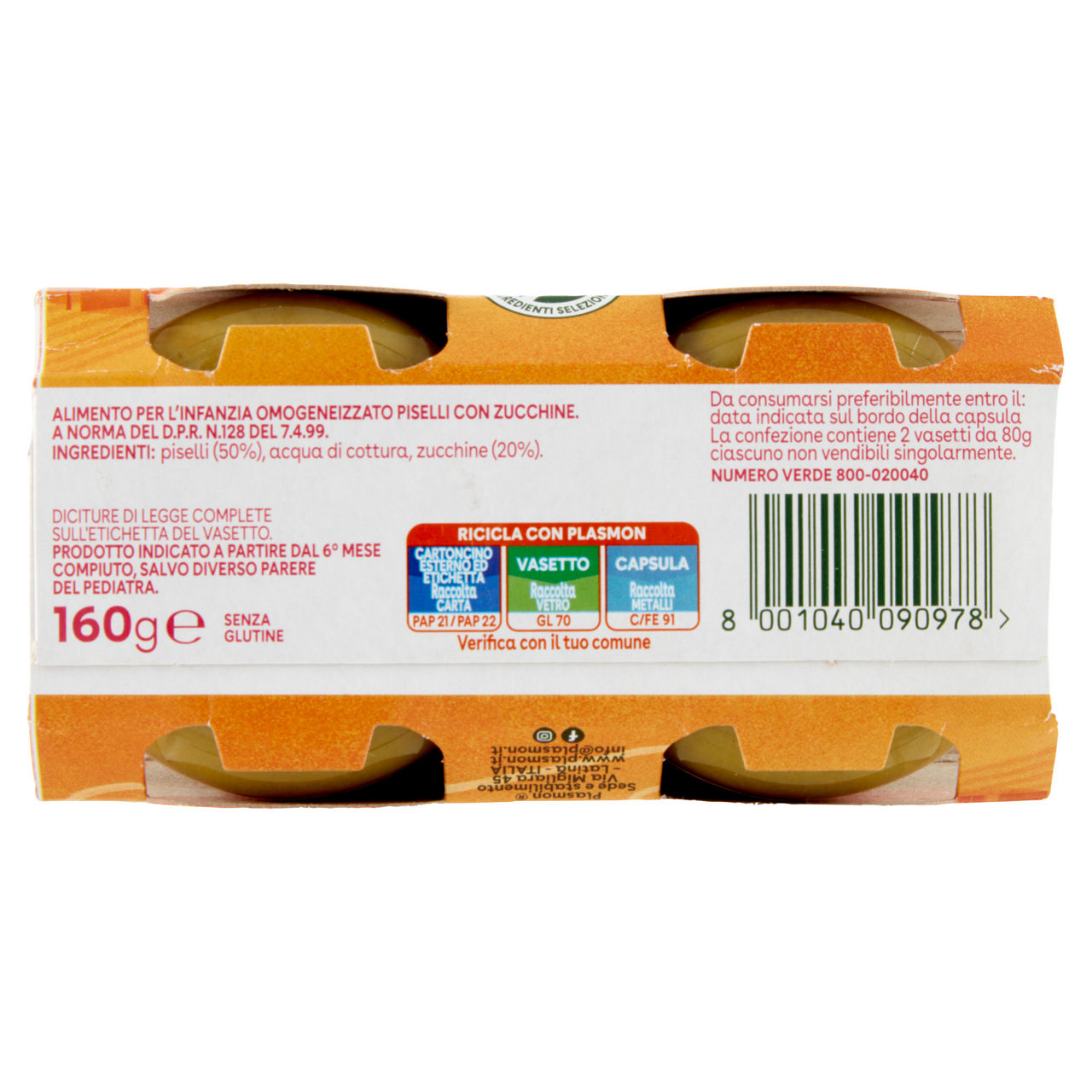 Omogeneizzato di piselli e zucchine 2 pz x 80 gr - Immagine 41