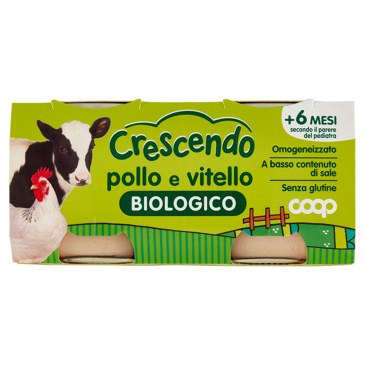 Omogeneizzato vitello e pollo bio 2 pz x 80 gr