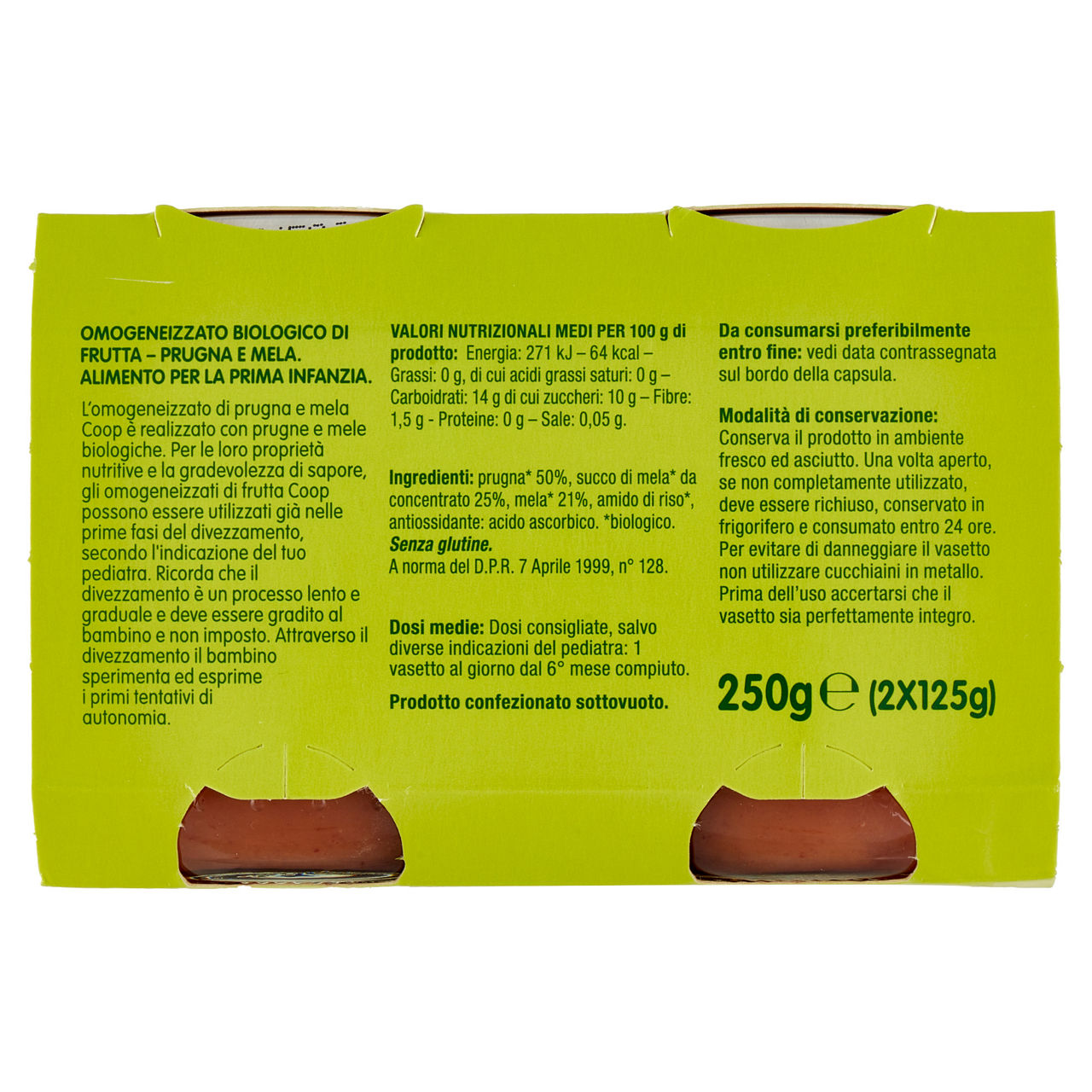 Omogeneizzato di prugna e mela bio 2 pz x 125 gr - Immagine 31