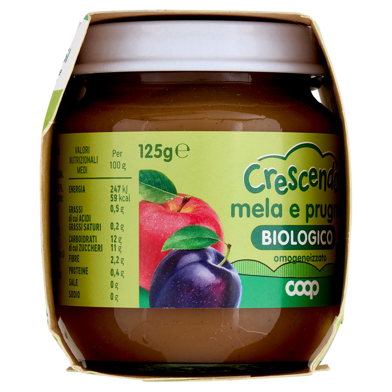 Omogeneizzato di prugna e mela bio 2 pz x 125 gr - Immagine 111