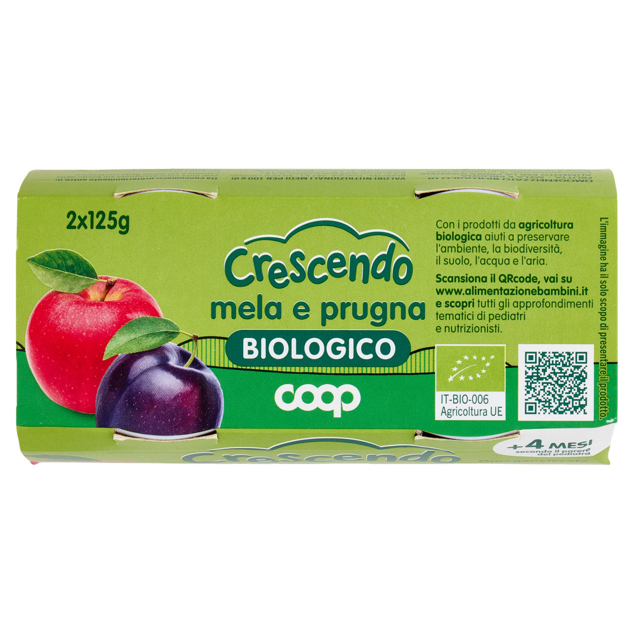 Omogeneizzato di prugna e mela bio 2 pz x 125 gr - Immagine 101