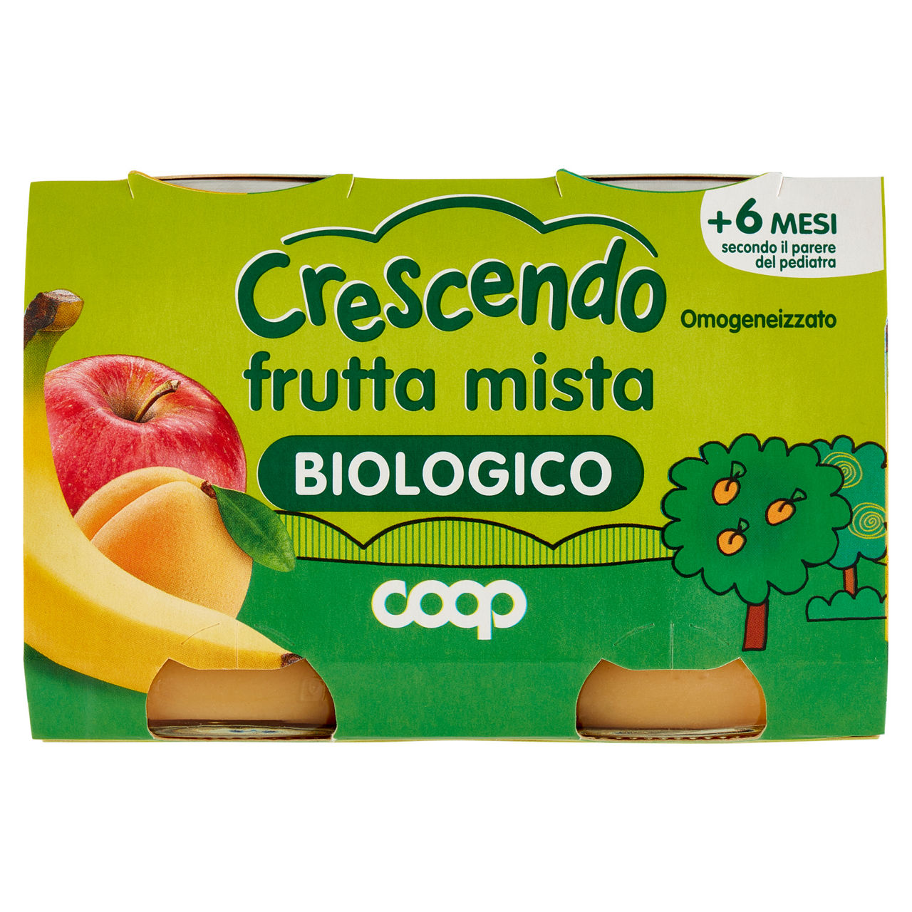Omogeneizzato di frutta mista bio 2 pz x 125 gr