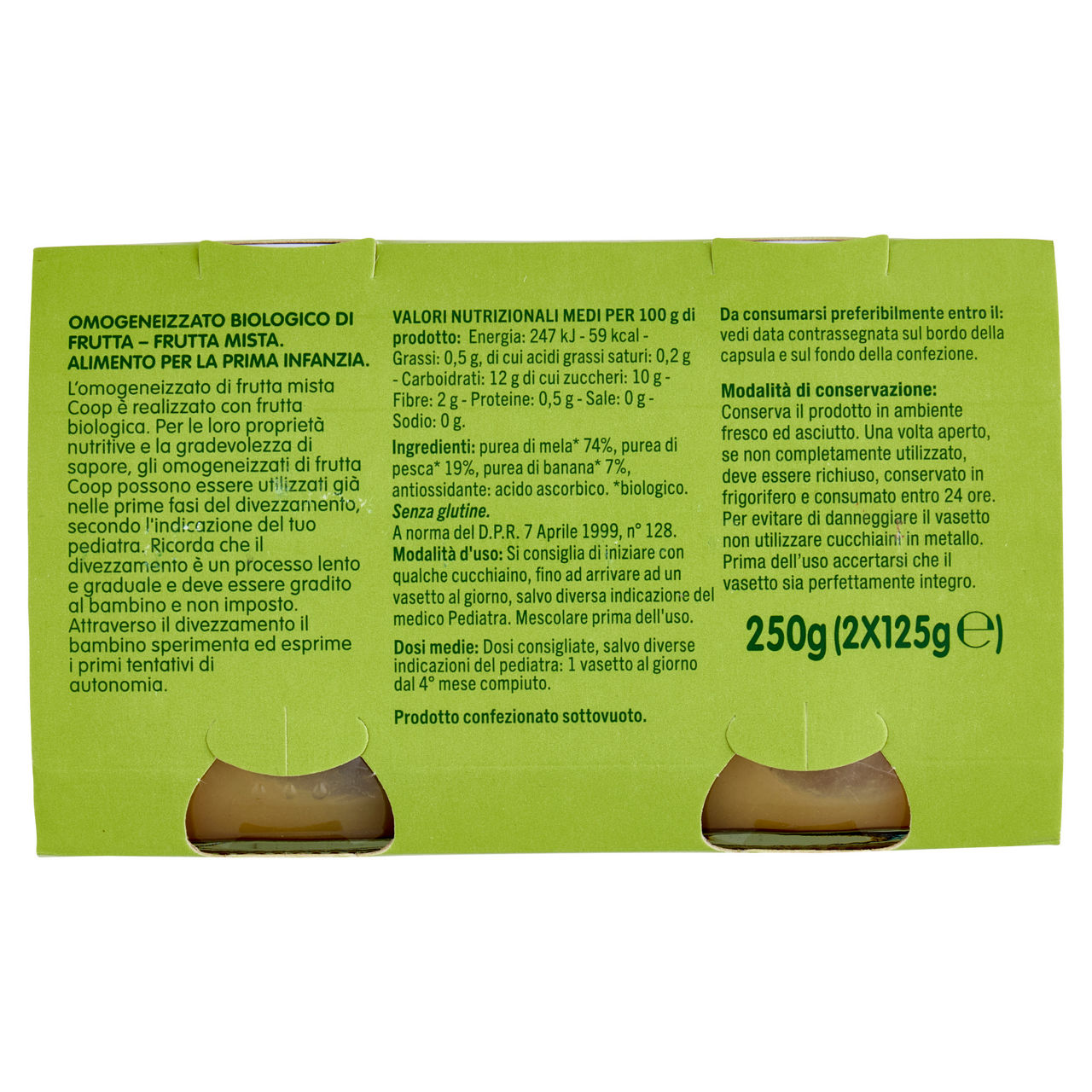 Omogeneizzato di frutta mista bio 2 pz x 125 gr - Immagine 101