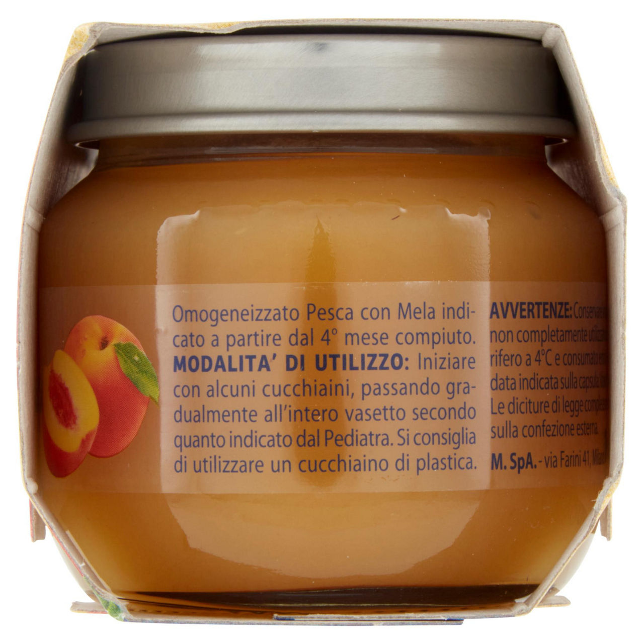 Omogeneizzato di pesca con mela 2 pz x 100 gr - Immagine 11