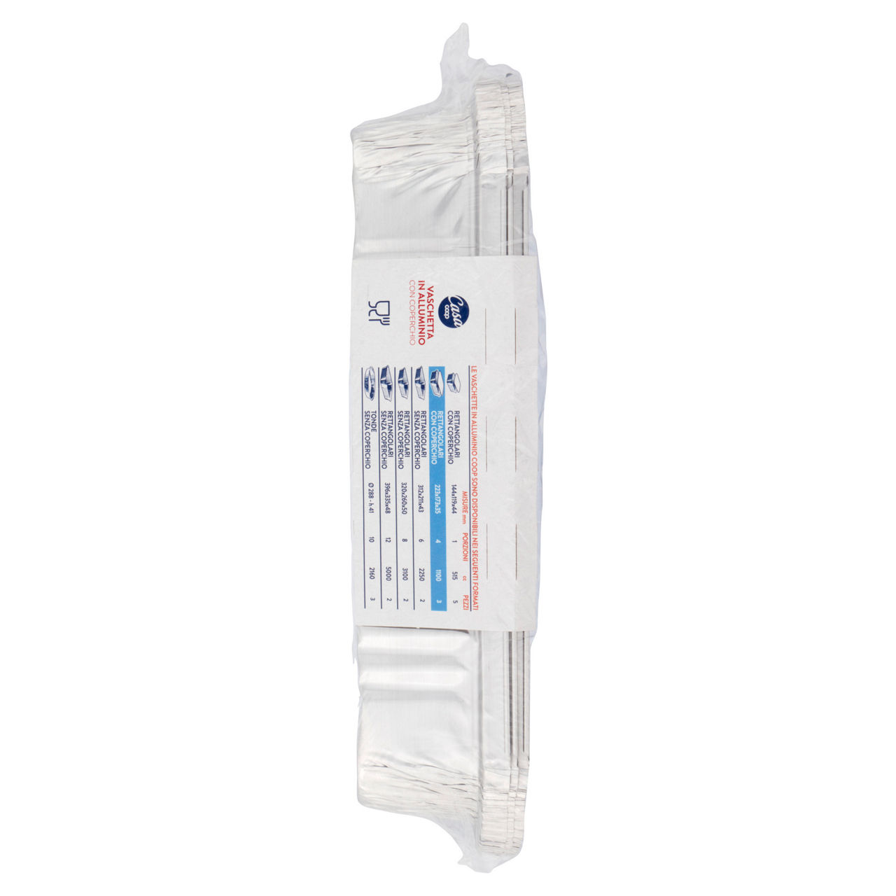 Vaschette alluminio coop casa rettangolare r75l con coperchio 4porz. pz3 - Immagine 51
