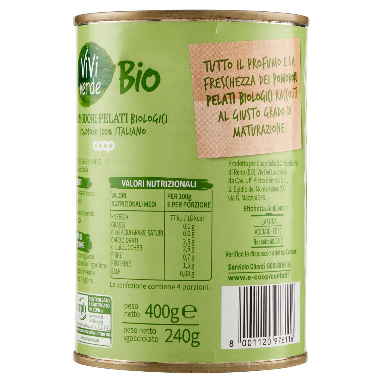 Pomodori pelati biologici vivi verde 400 g - Immagine 141