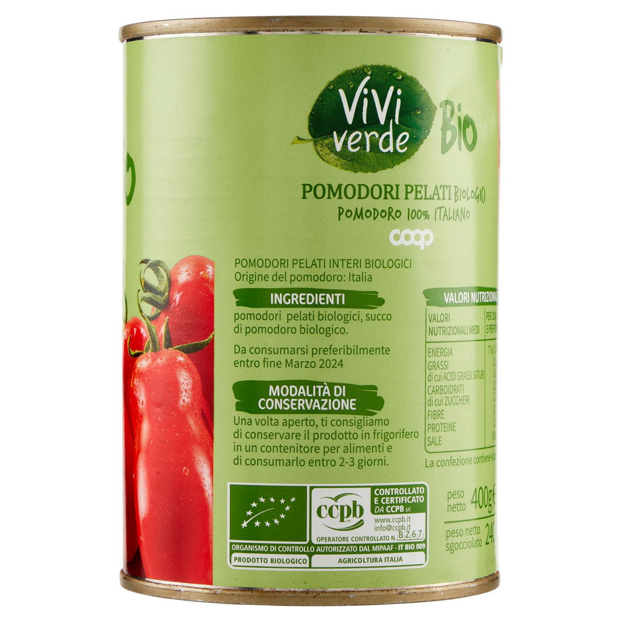 Pomodori pelati biologici vivi verde 400 g - Immagine 41