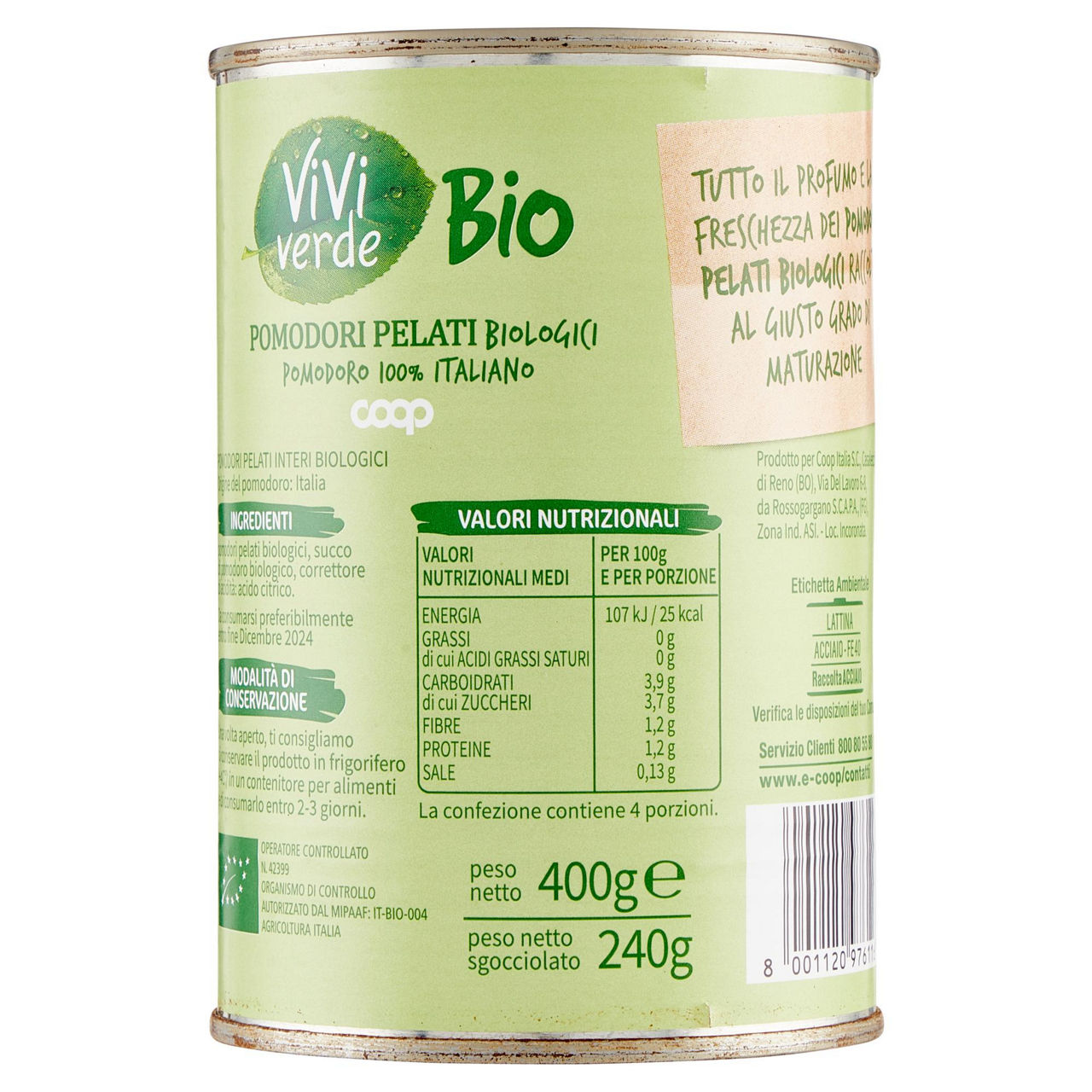 Pomodori pelati biologici vivi verde 400 g - Immagine 31