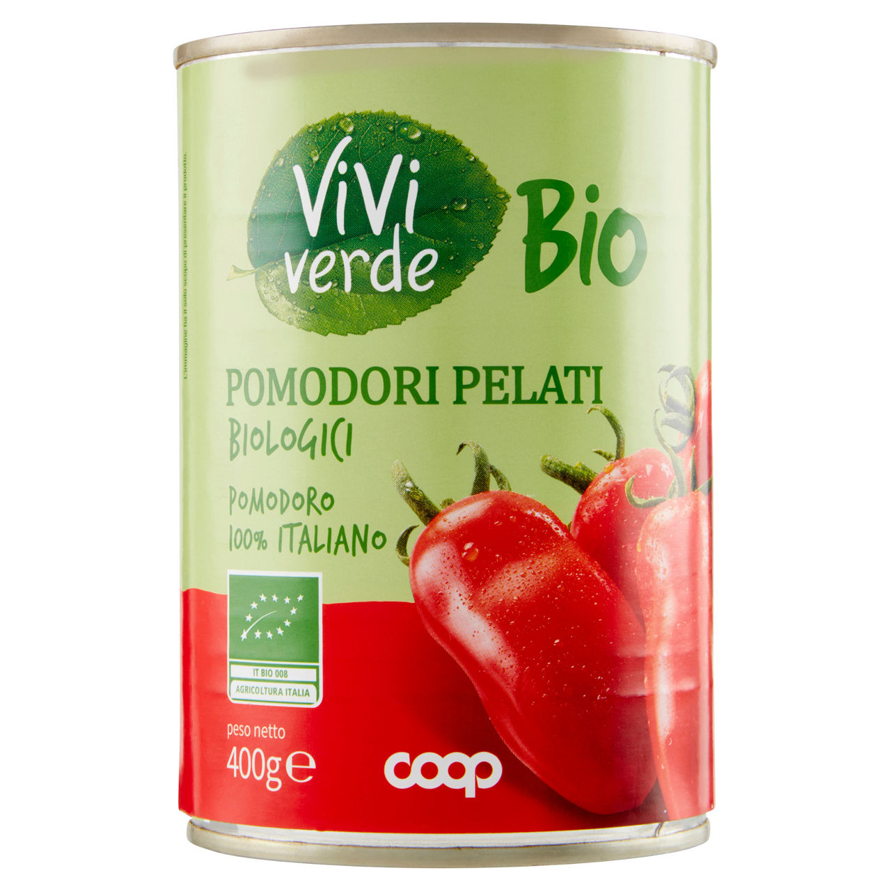 Pomodori pelati biologici vivi verde 400 g