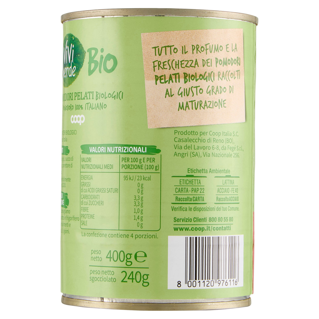 Pomodori pelati biologici vivi verde 400 g - Immagine 171