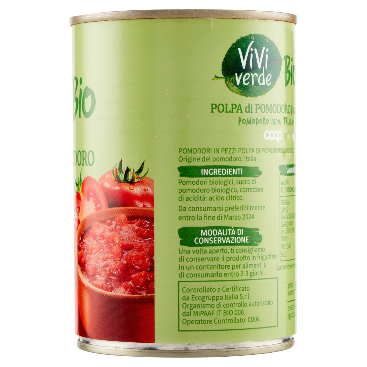 Polpa di pomodoro biologica vivi verde 400 g - Immagine 61