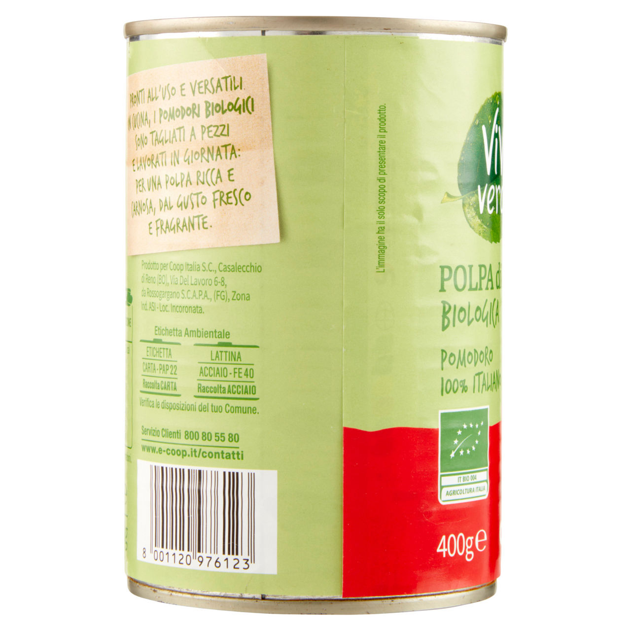 Polpa di pomodoro biologica vivi verde 400 g - Immagine 101
