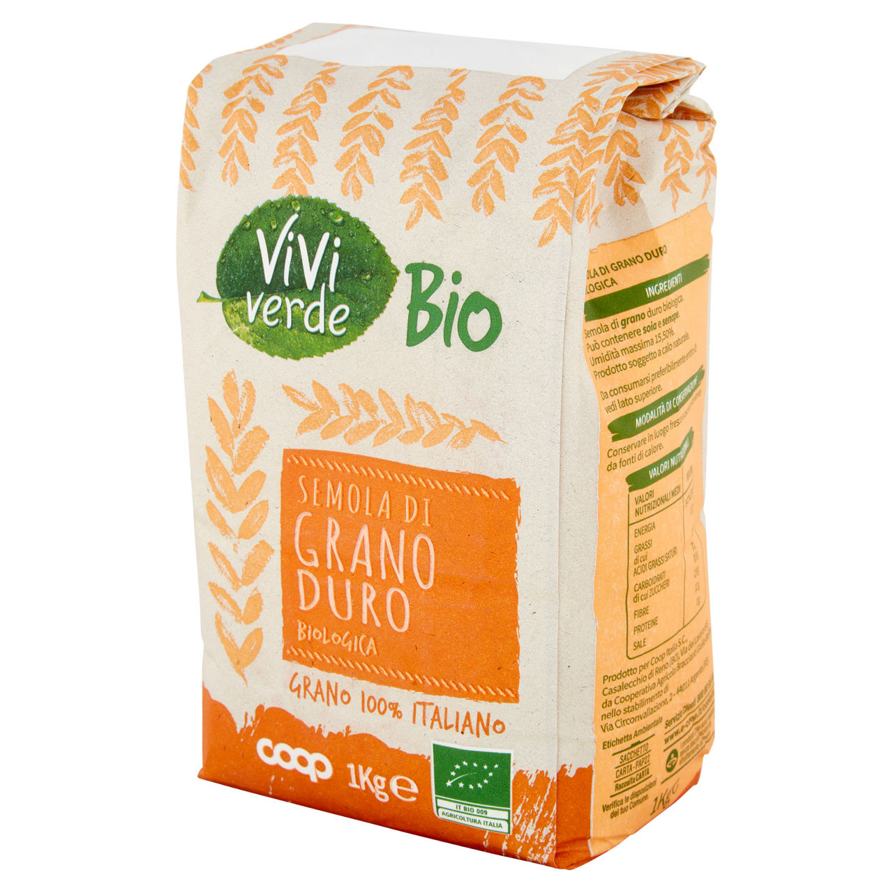 Semola di grano duro biologica vivi verde 1 kg - Immagine 41