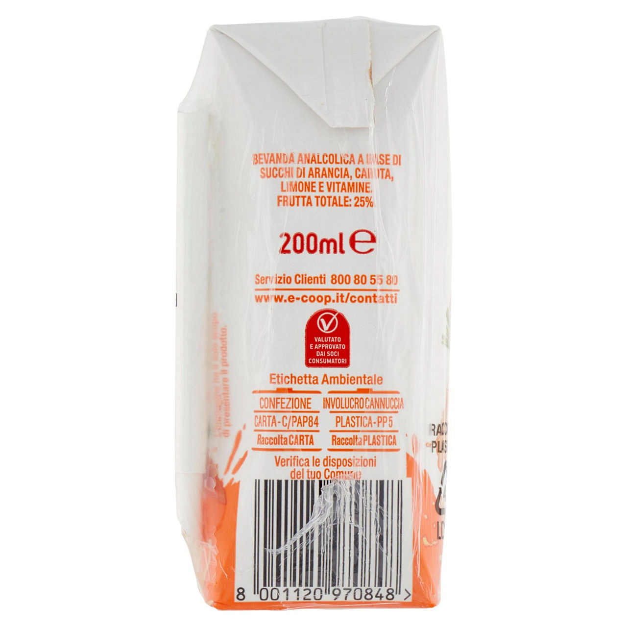 Bevanda arancia carota limone coop vitaminizzato cluster ml 200 x 3 - Immagine 41