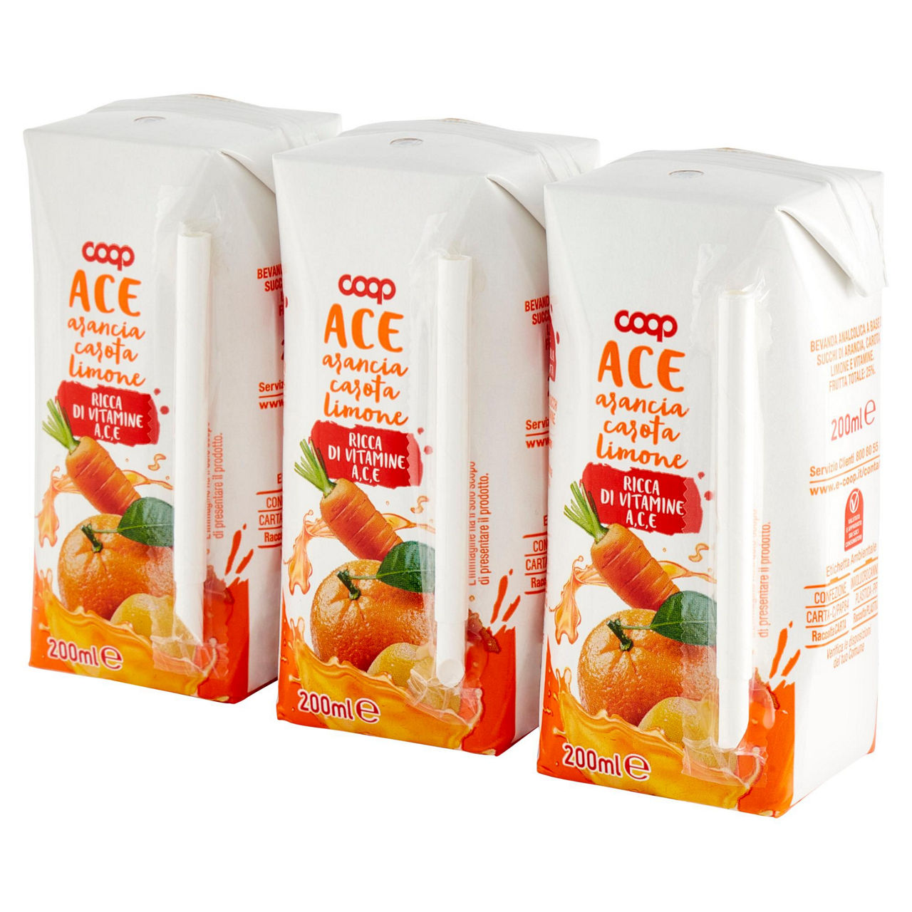 Bevanda arancia carota limone coop vitaminizzato cluster ml 200 x 3 - Immagine 61