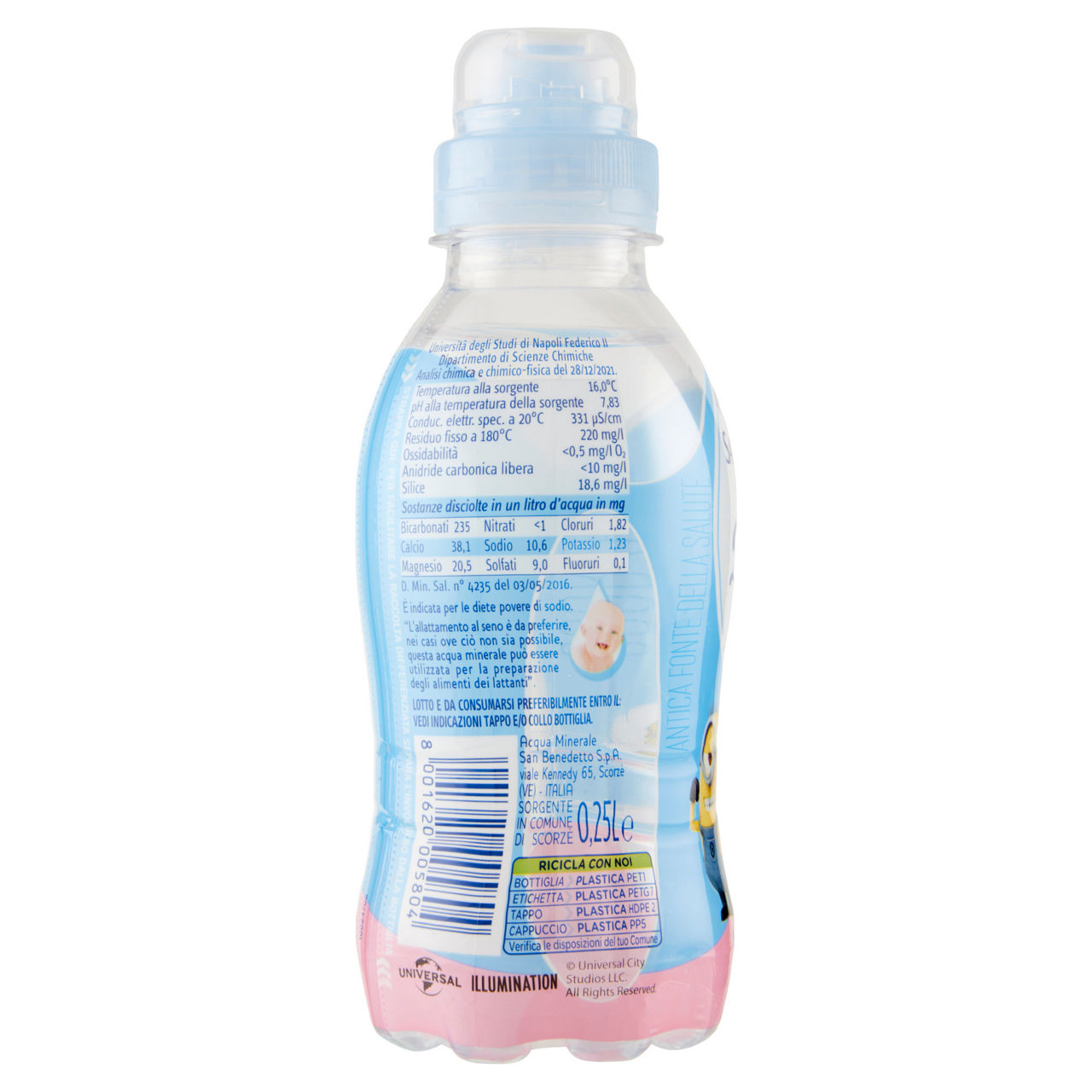Acqua minerale naturale baby-bottle tappo sport 250 ml - Immagine 31