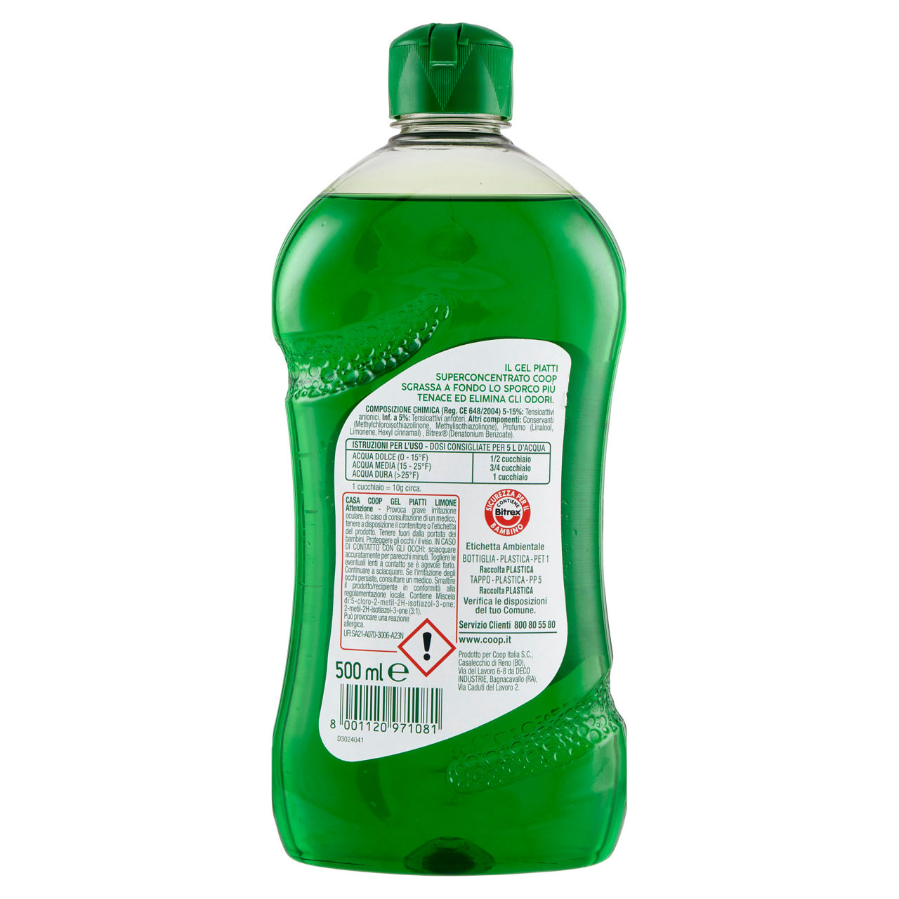 Detersivo piatti gel coop ultra limone flacone ml 500 - Immagine 11