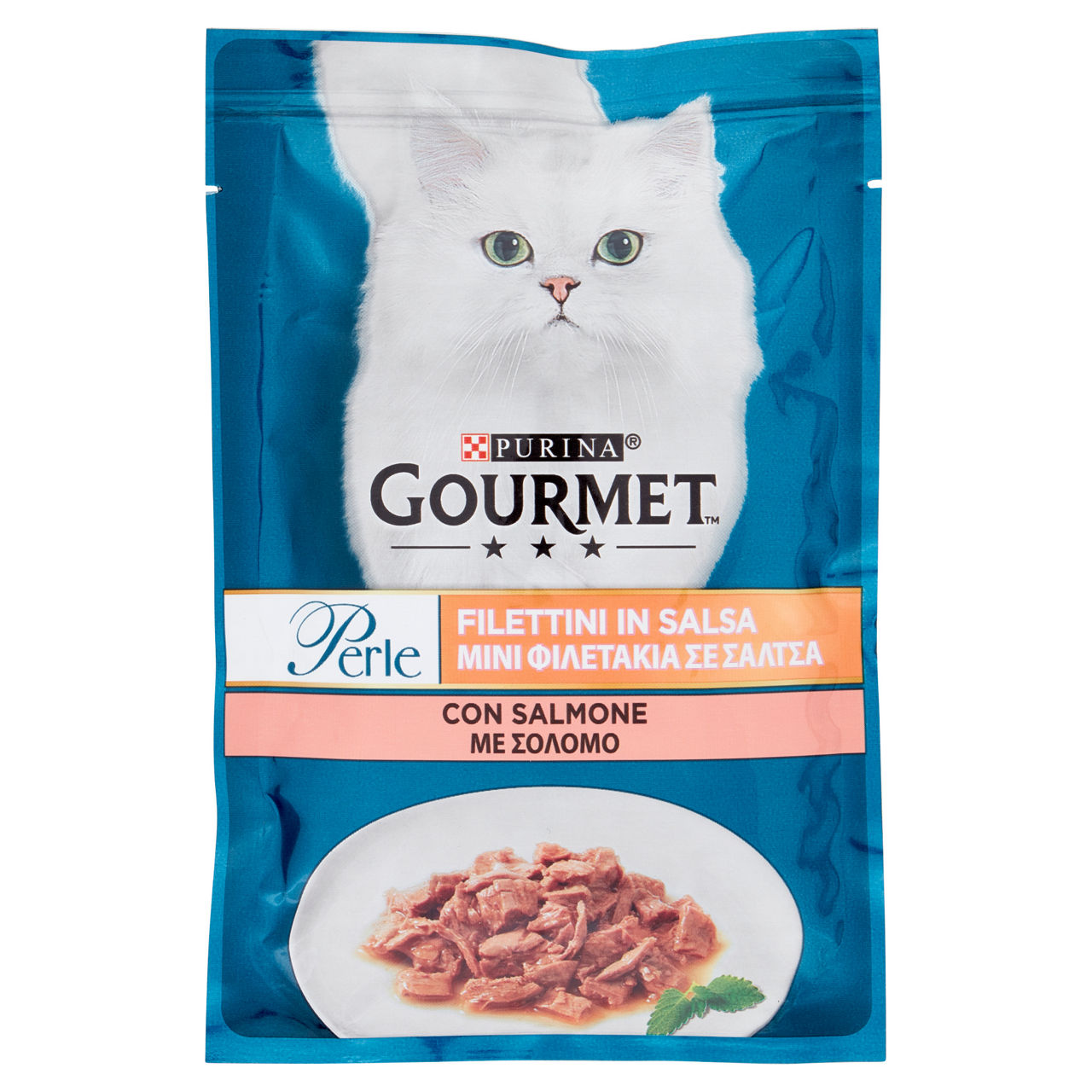 Umido gatto gourmet perle 85g - filettini con salmone - Immagine 01