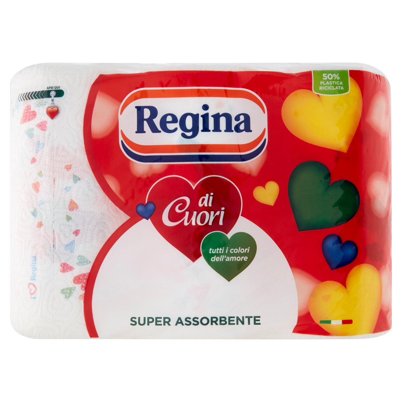 ASCIUGATUTTO REGINA DI CUORI 3R 3V STR.50 DEC.QUADRICROMIA GOFFRATO CELLO PZ.3 - Immagine 01