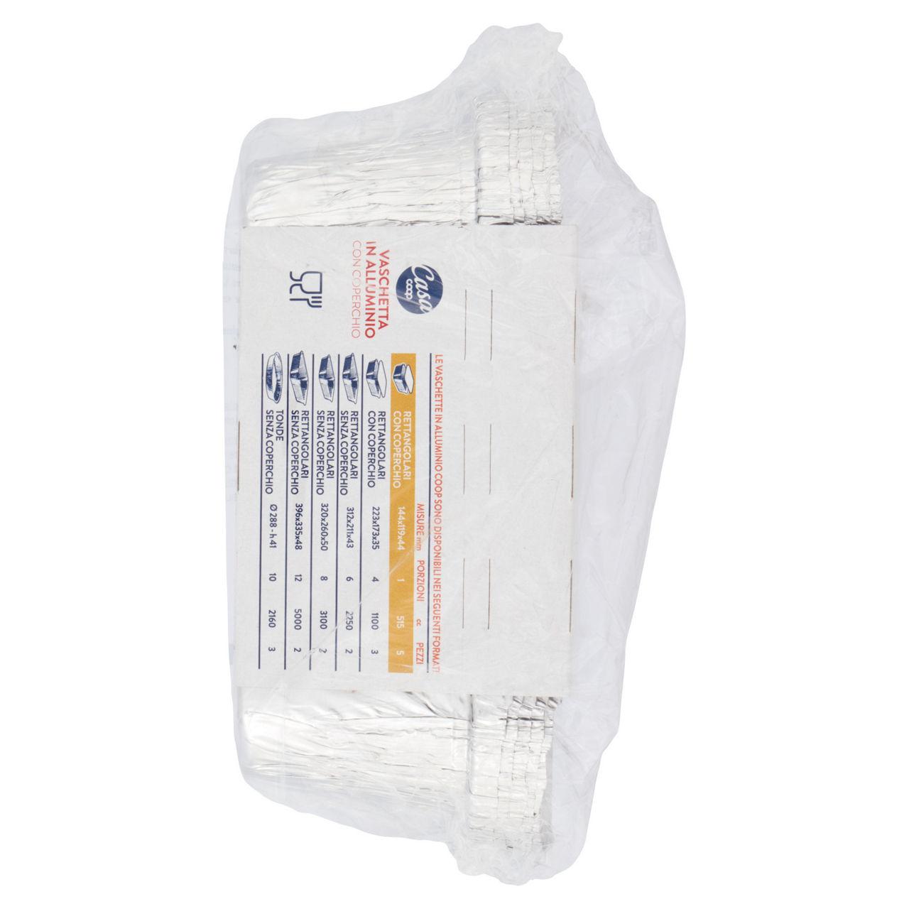 Vaschetta  alluminio coop casa rettangolare r31l con coperchio 1porz pz5 - Immagine 31