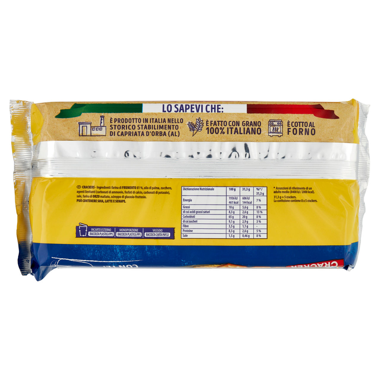 Crackers classici cotti al forno 8 monoporzioni 250 gr - Immagine 11