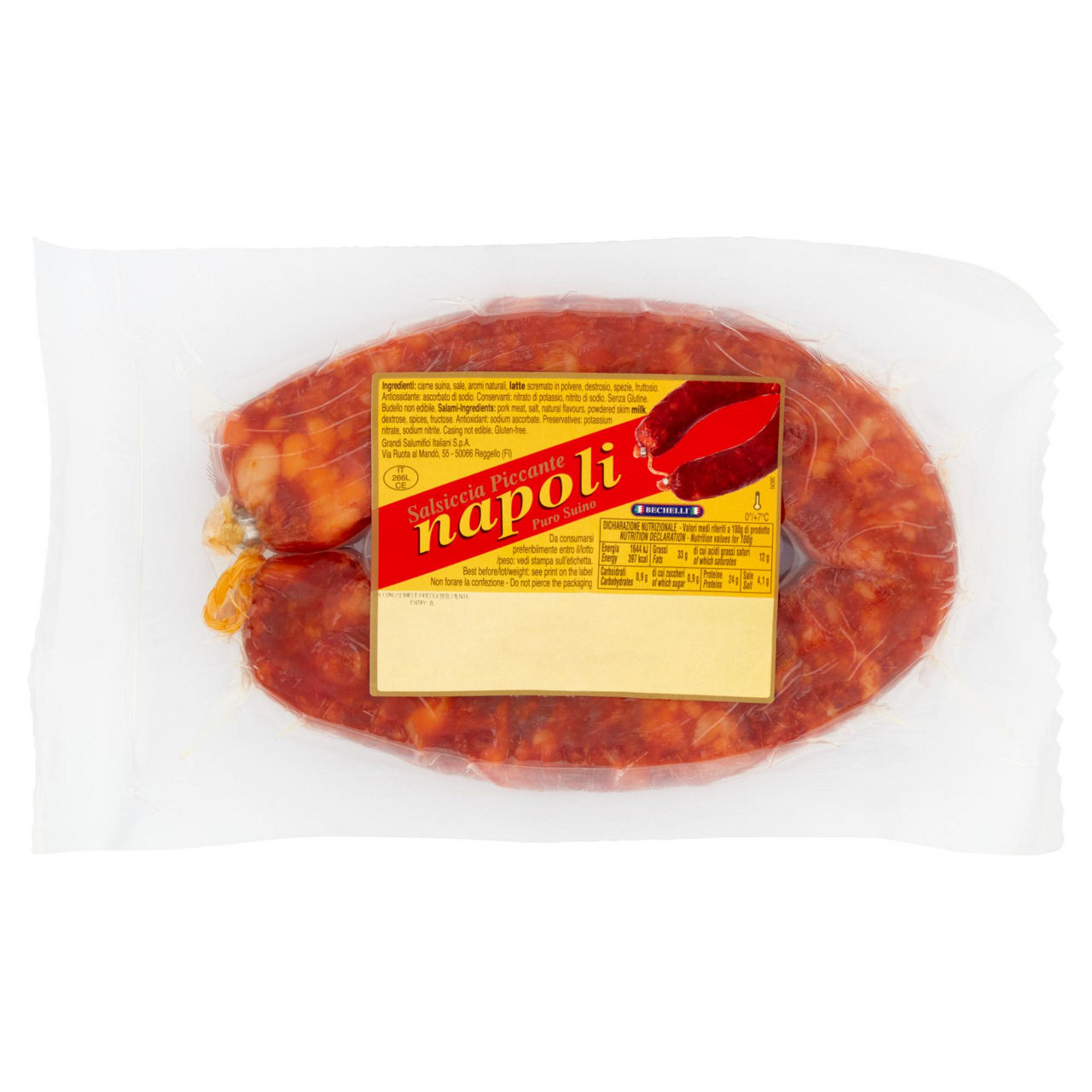 Salsiccia piccante Napoli 350 gr - Immagine 01