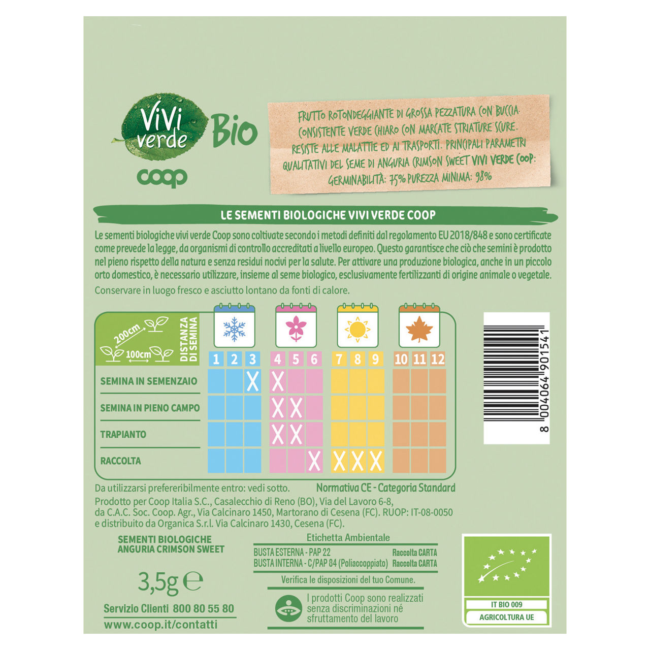 Sementi anguria Crimson Sweet bio 3,5 gr - Immagine 11