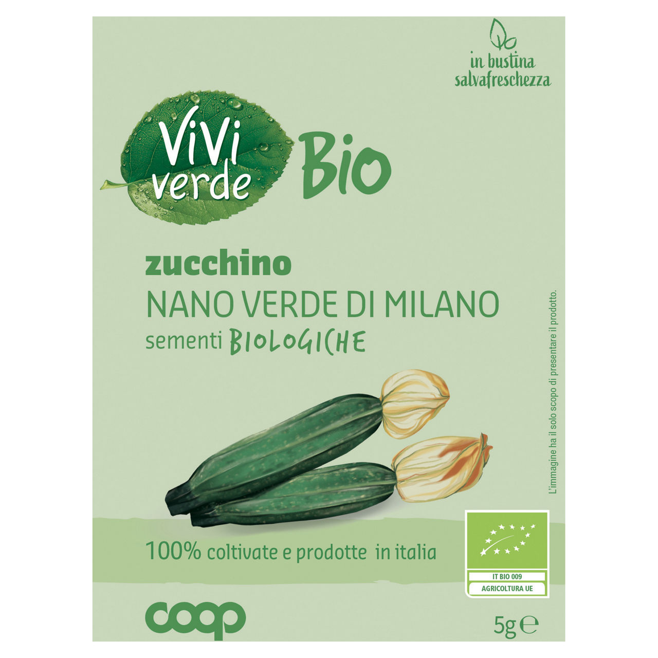 Sementi zucchino nano verde di Milano bio 5 gr