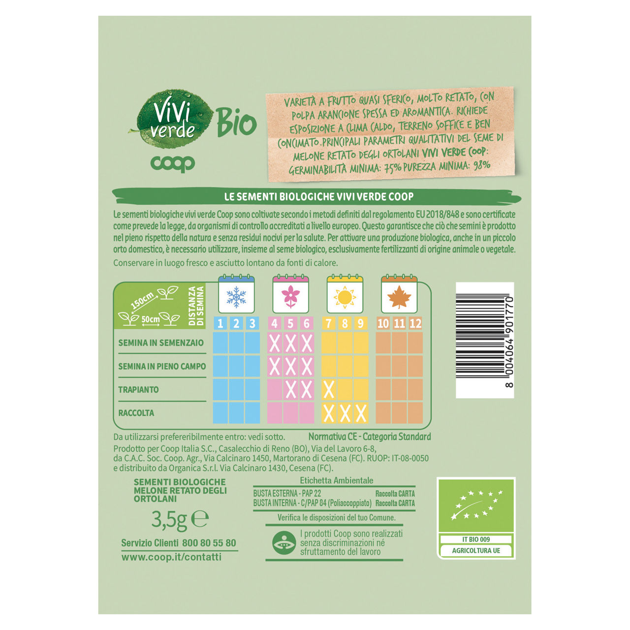 Sementi melone retato degli ortolani bio 3,5 gr - Immagine 11