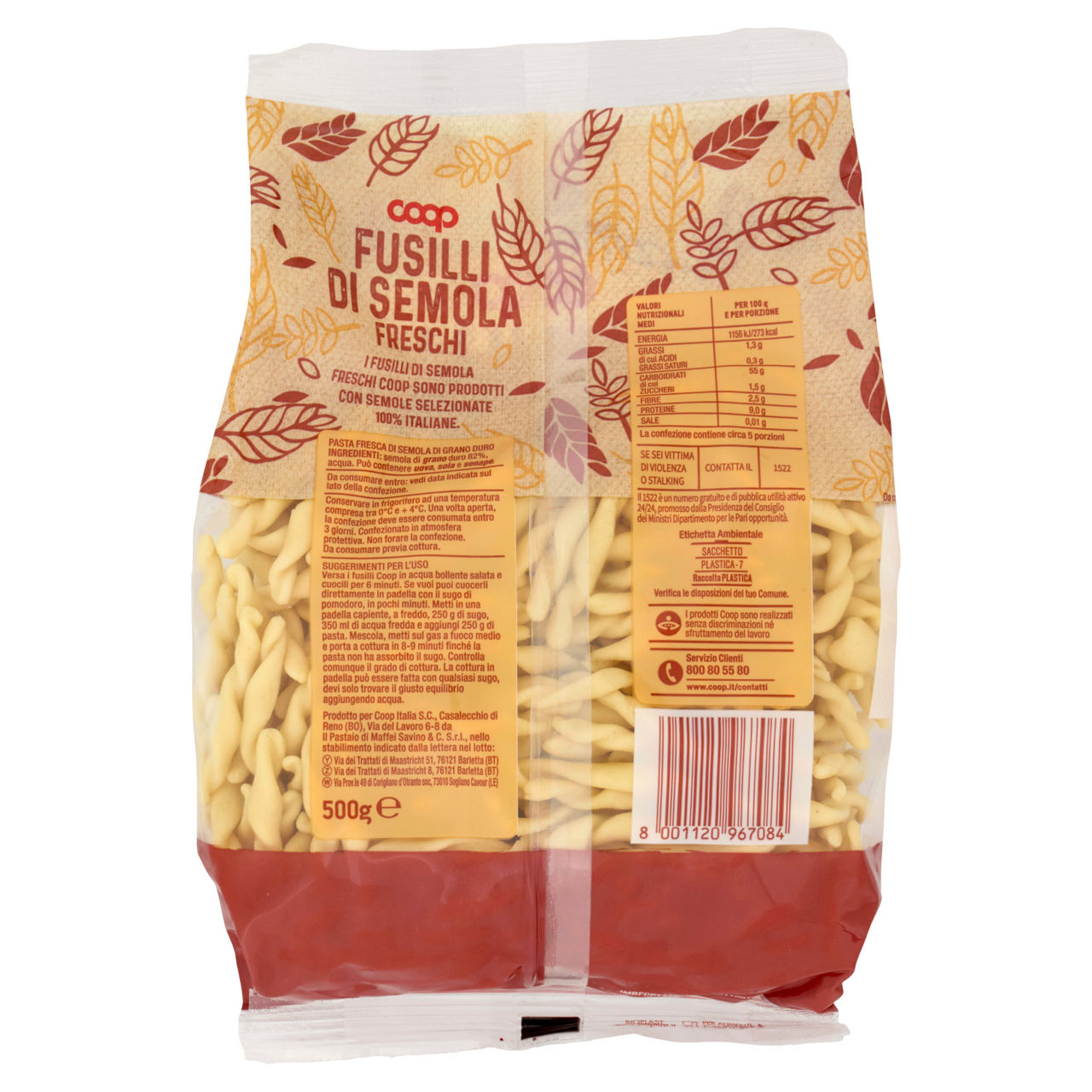 Pasta fresca fusilli di semola 500 gr - Immagine 71
