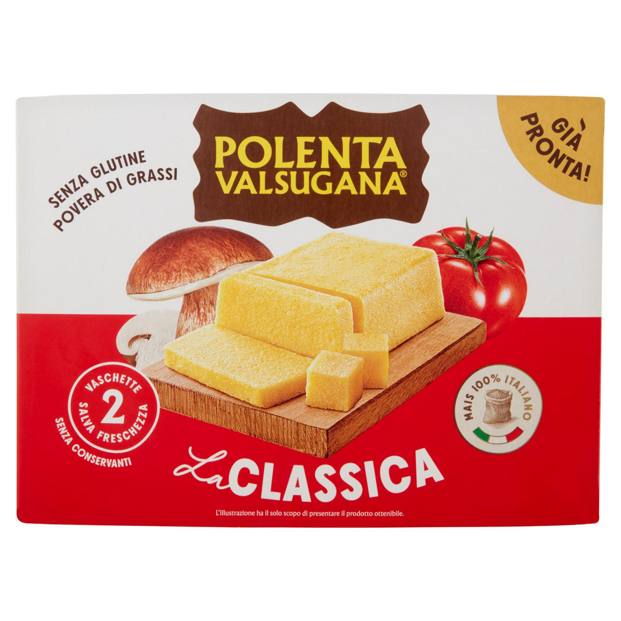 Polenta valsugana pronta 2 porzioni vaschetta kg. 1,2 - Immagine 01