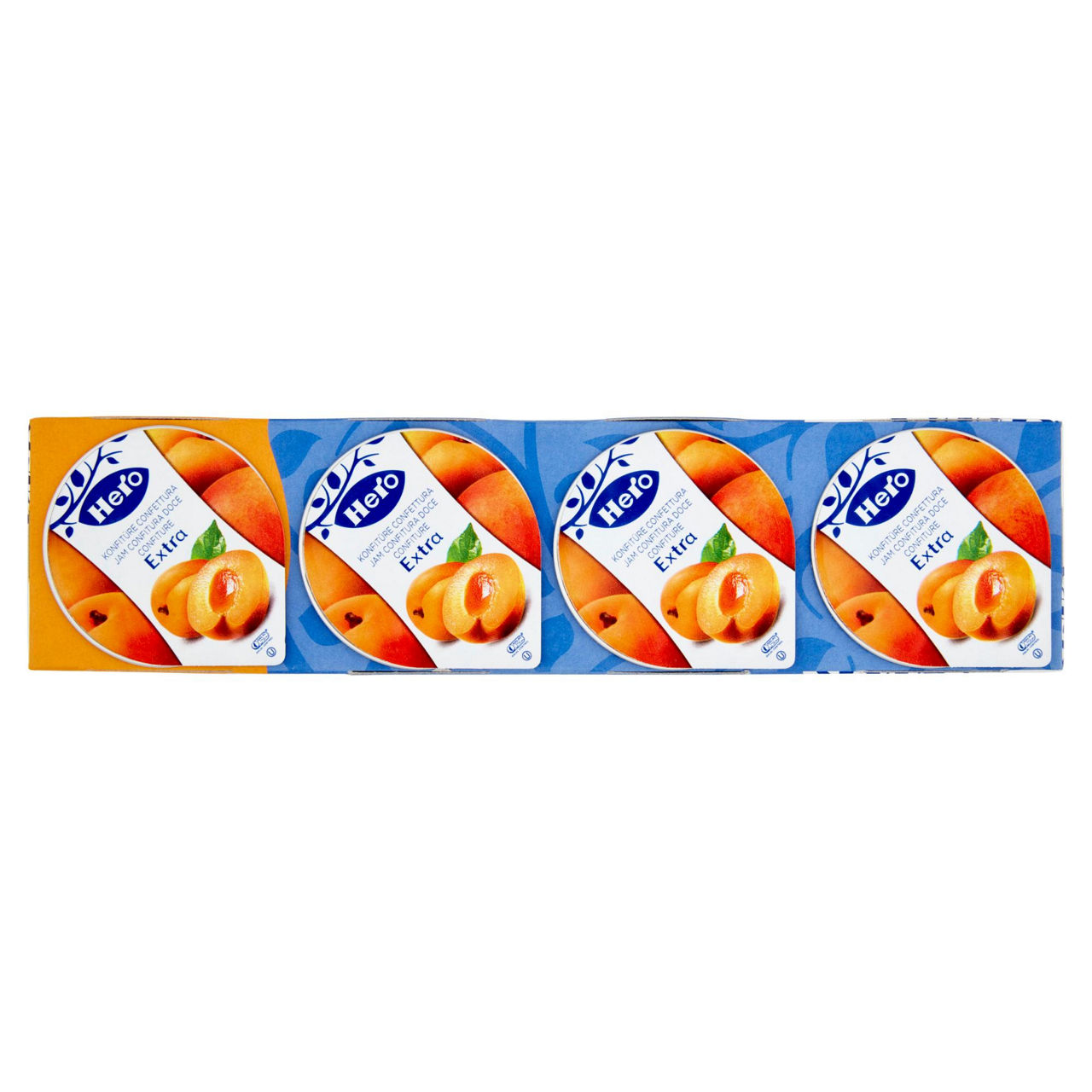 Confettura extra albicocche hero poker fruttissima  scatola gr. 25x4 - Immagine 01