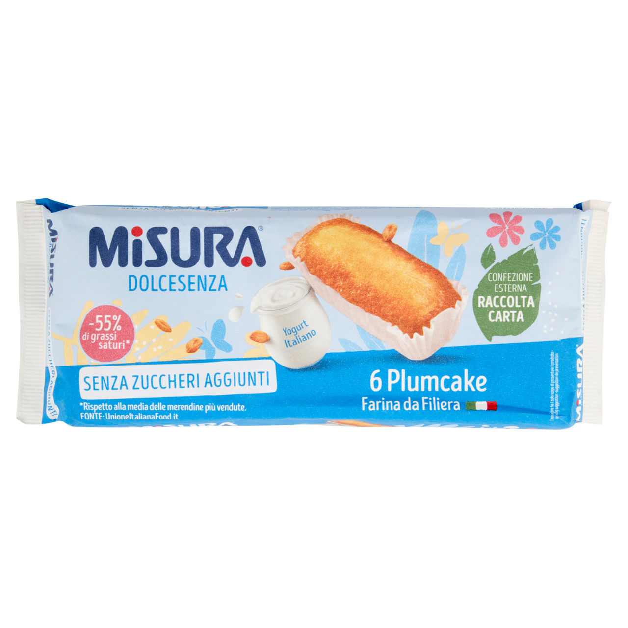 Plumcake allo yogurt senza zuccheri aggiunti 6 pz 190 gr - Immagine 01