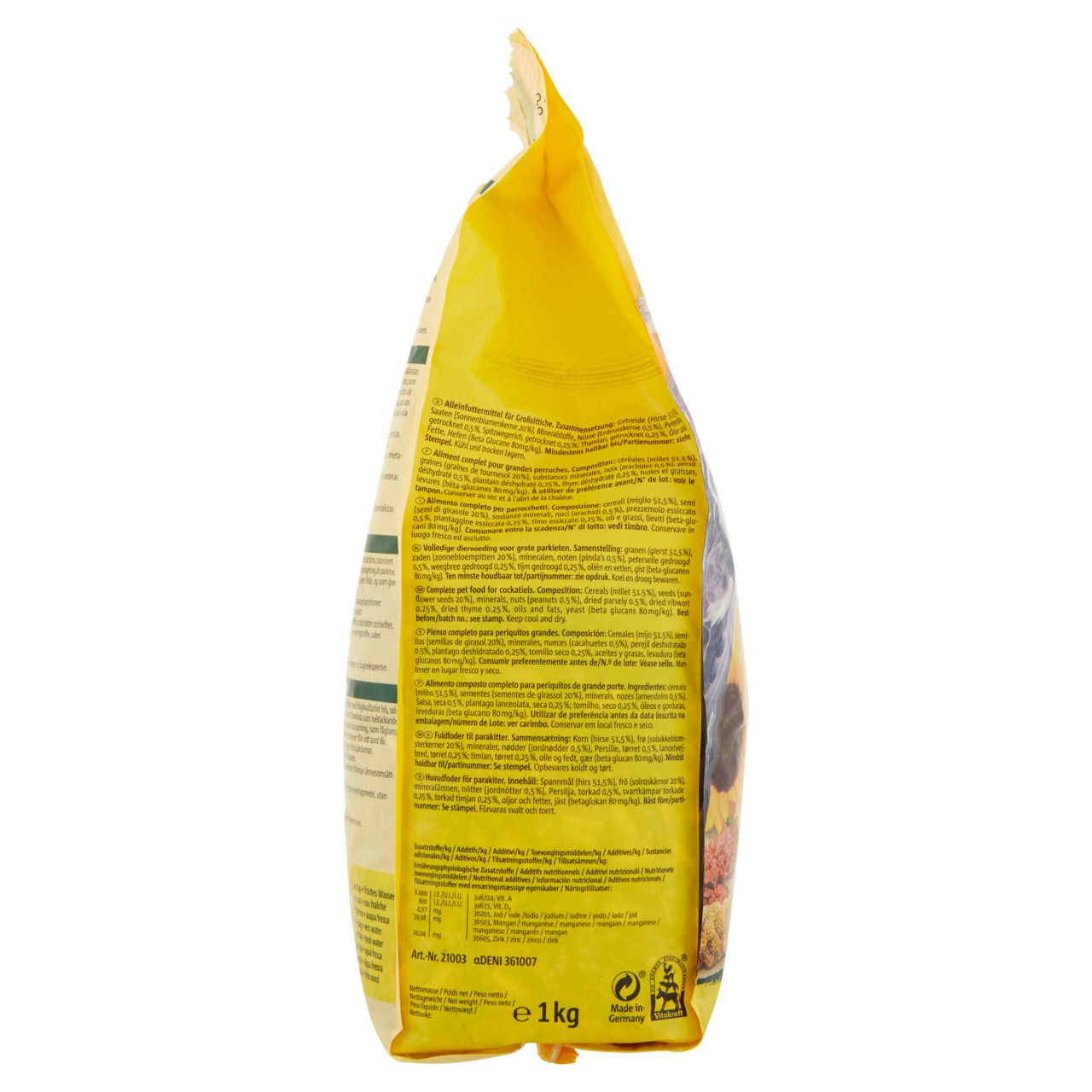 Menu' for cocktiels pappagalli e parrocchetti scatola  kg.1 - Immagine 41