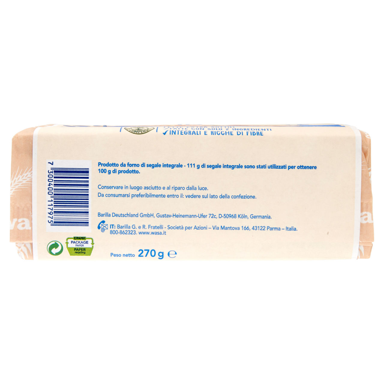 Crackers extra sottili di farina di segale integrale 270 gr - Immagine 41