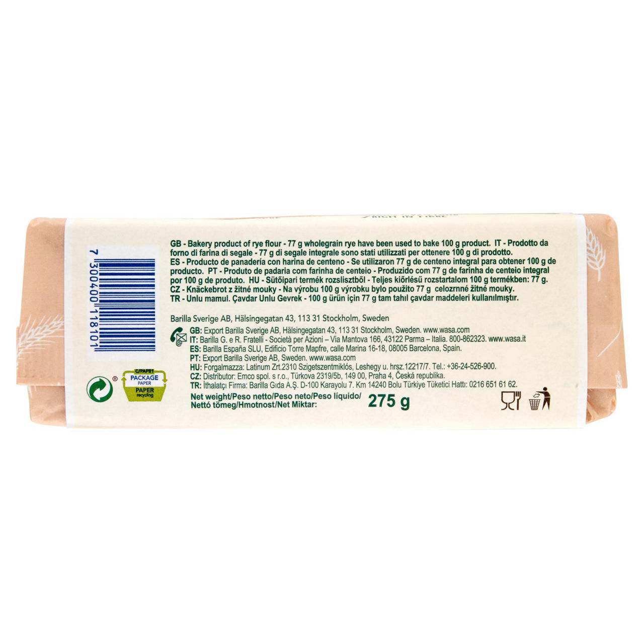 Crackers extra sottili di farina di segale 275 gr - Immagine 11