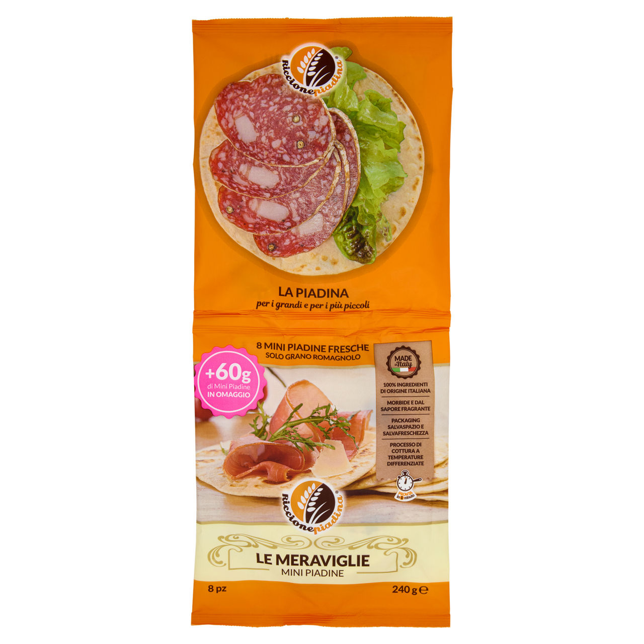 Piadina mini 8 pz 180 gr