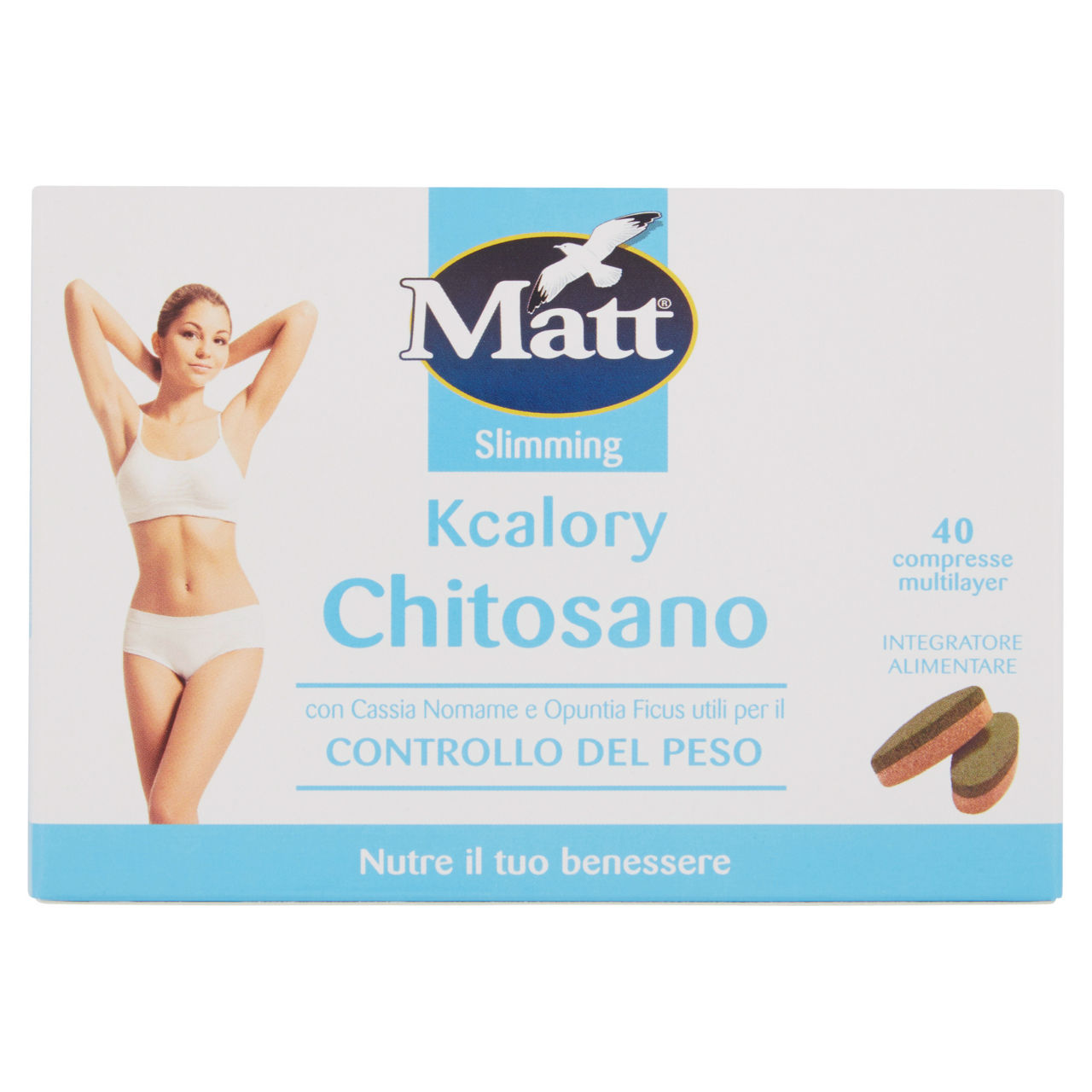 Integratore alimentare bruciagrassi Kcalory Chitosano 36 gr - Immagine 01