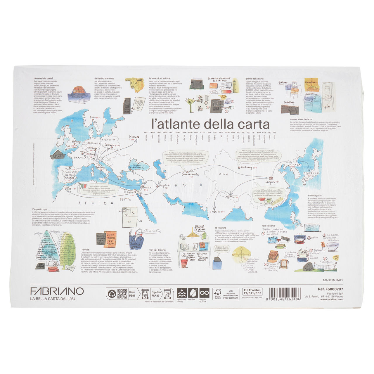 Album da disegno con angoli F4 33x48 200 gr 20 fogli ruvidi - Immagine 21