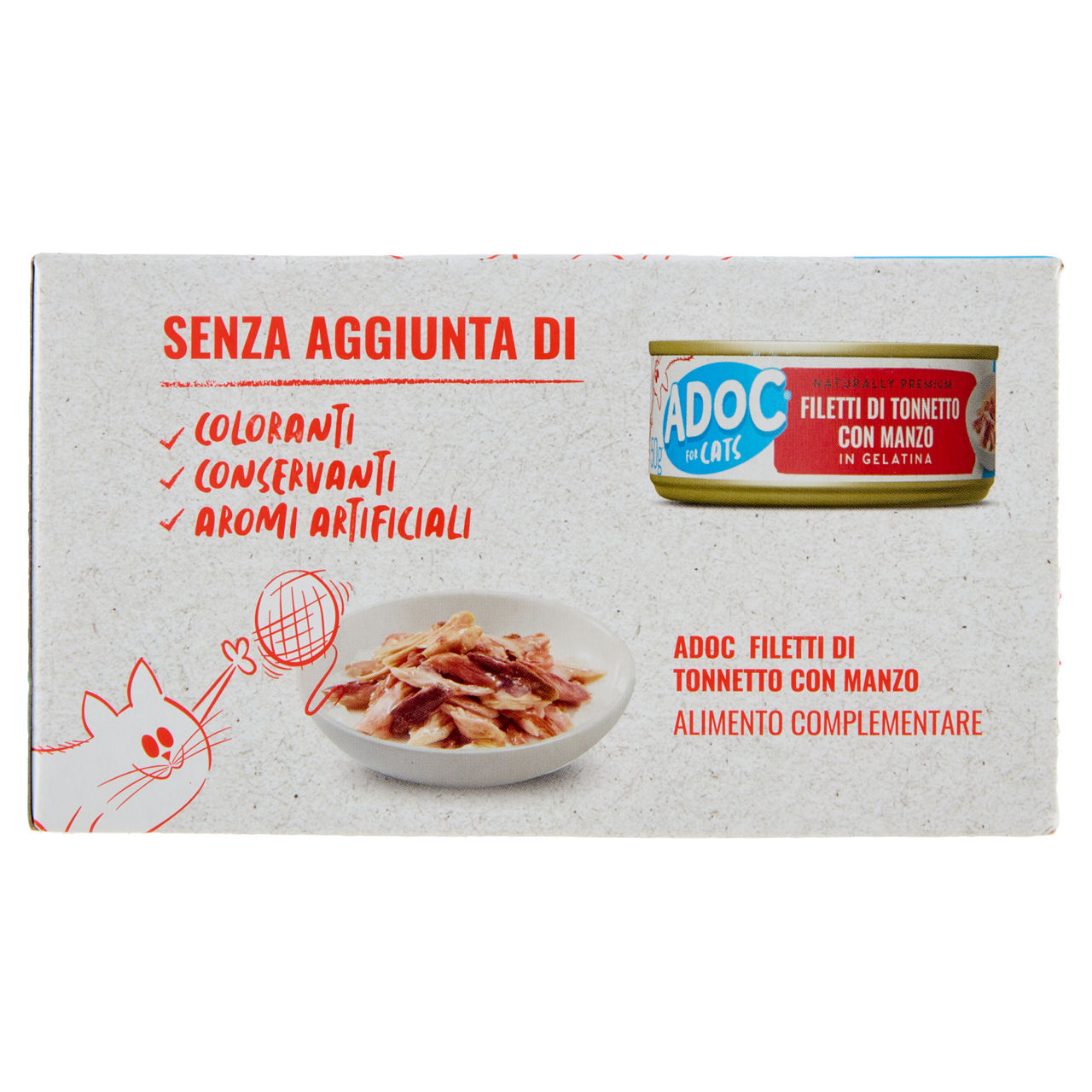 Umido per gatti filetti di tonnetto e manzo 6 pz x 50 gr - Immagine 31