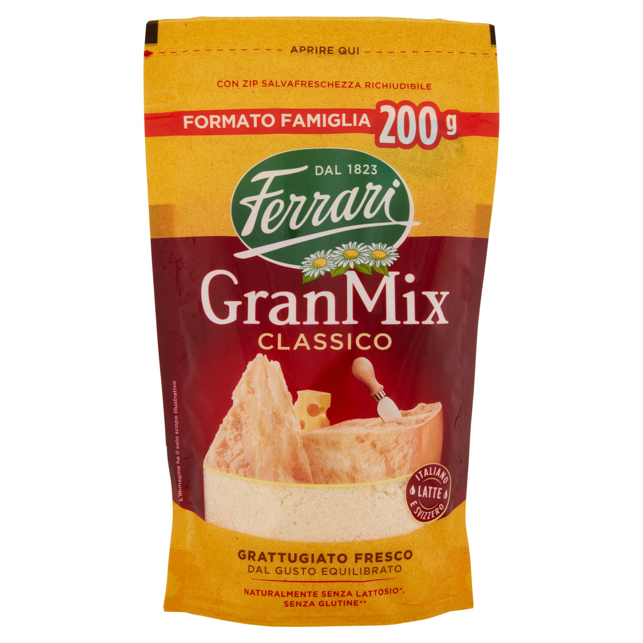 Formaggio grattugiato fresco 200 gr