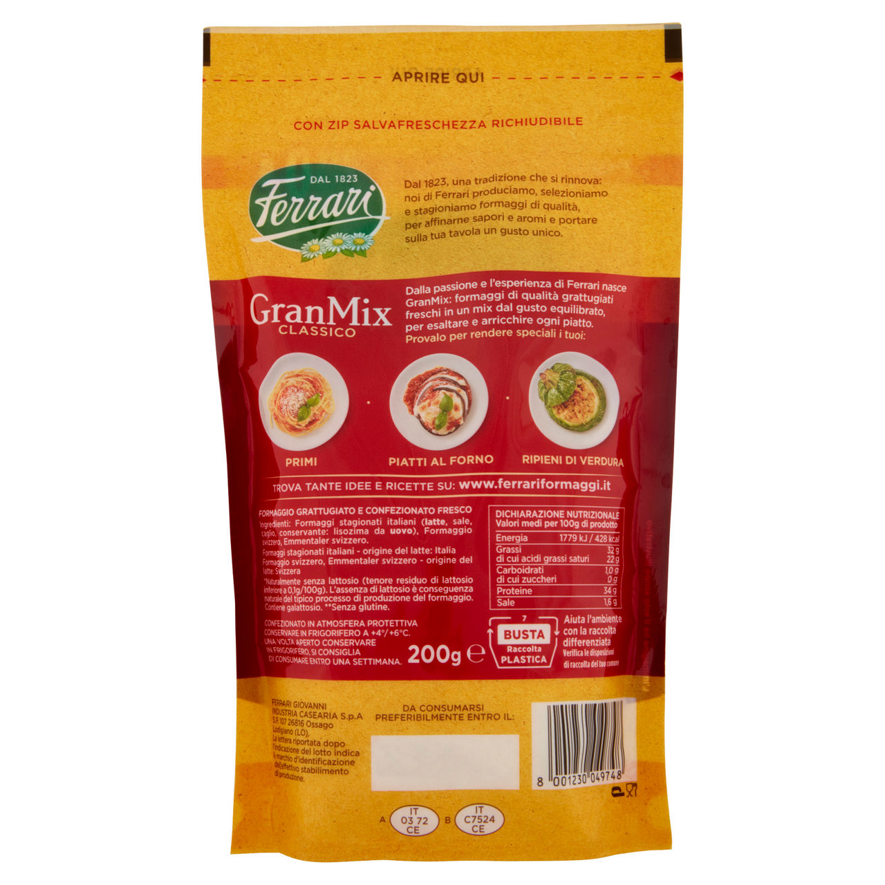 Formaggio grattugiato fresco 200 gr - Immagine 21