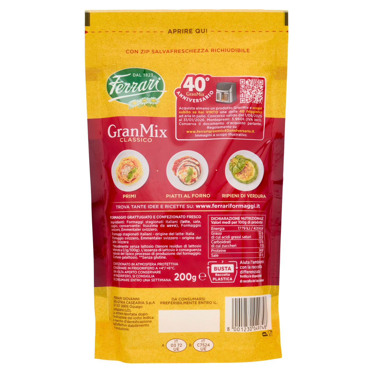 Formaggio grattugiato fresco 200 gr - Immagine 71
