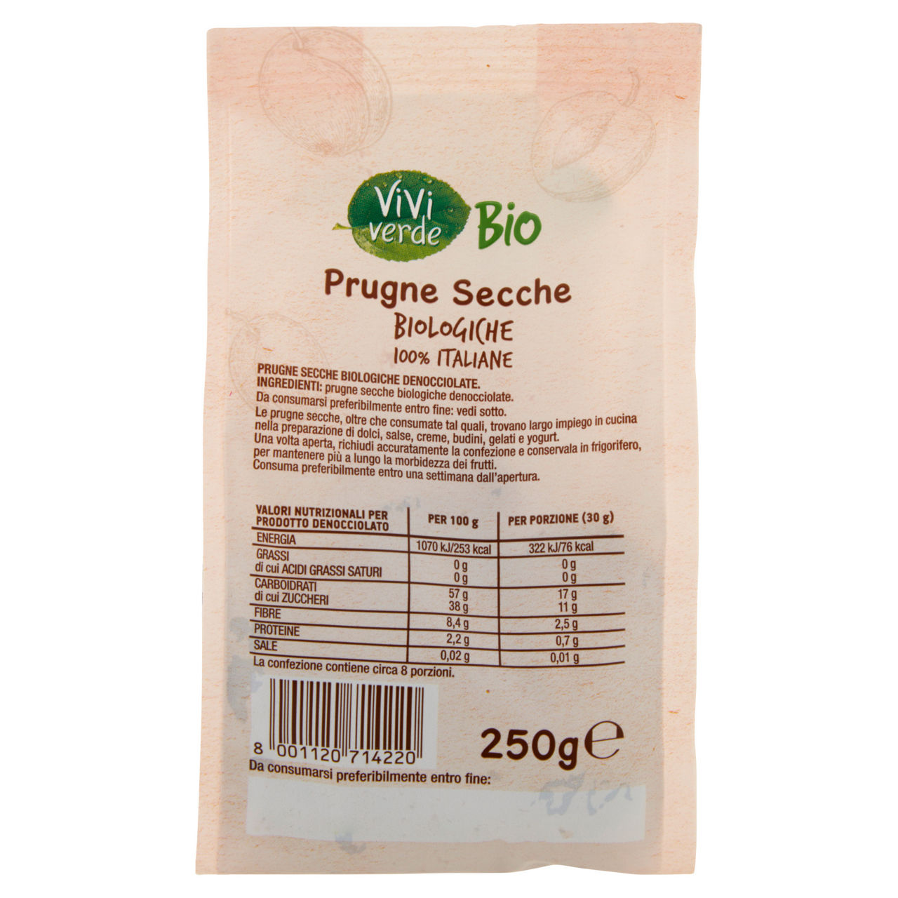 Prugne secche bio denocciolate 250 gr - Immagine 21