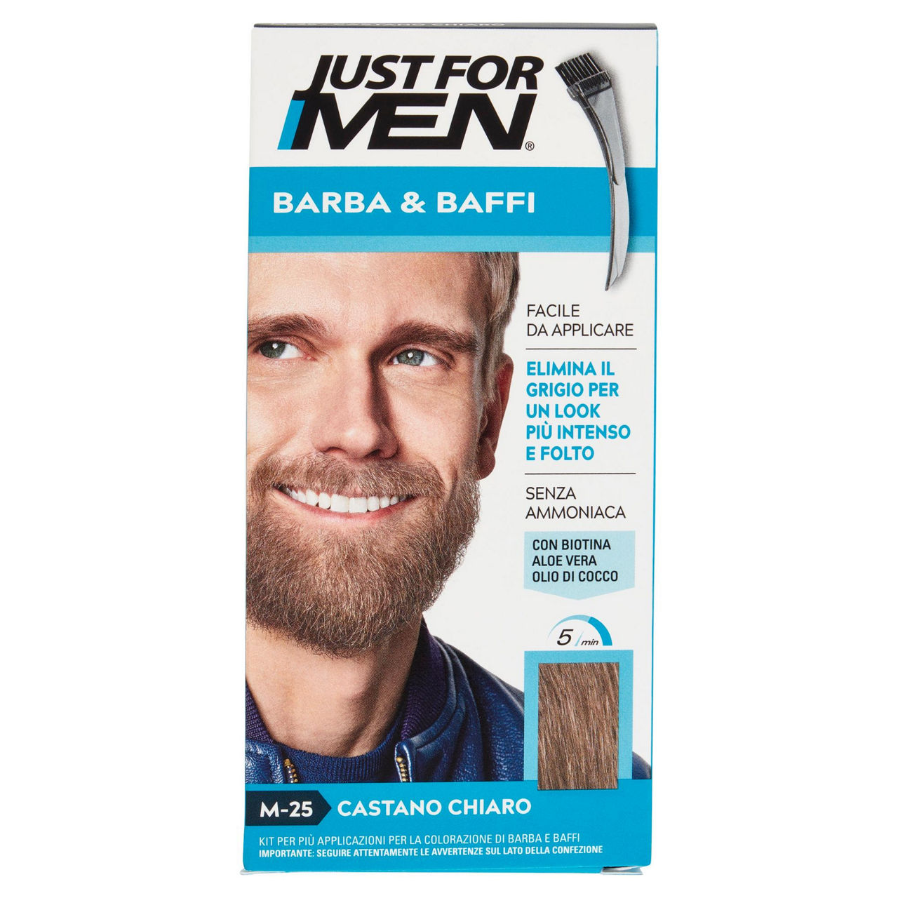 Colorante barba e baffi justformen castano chiaro +penn.applicatore pz.1 - Immagine 01
