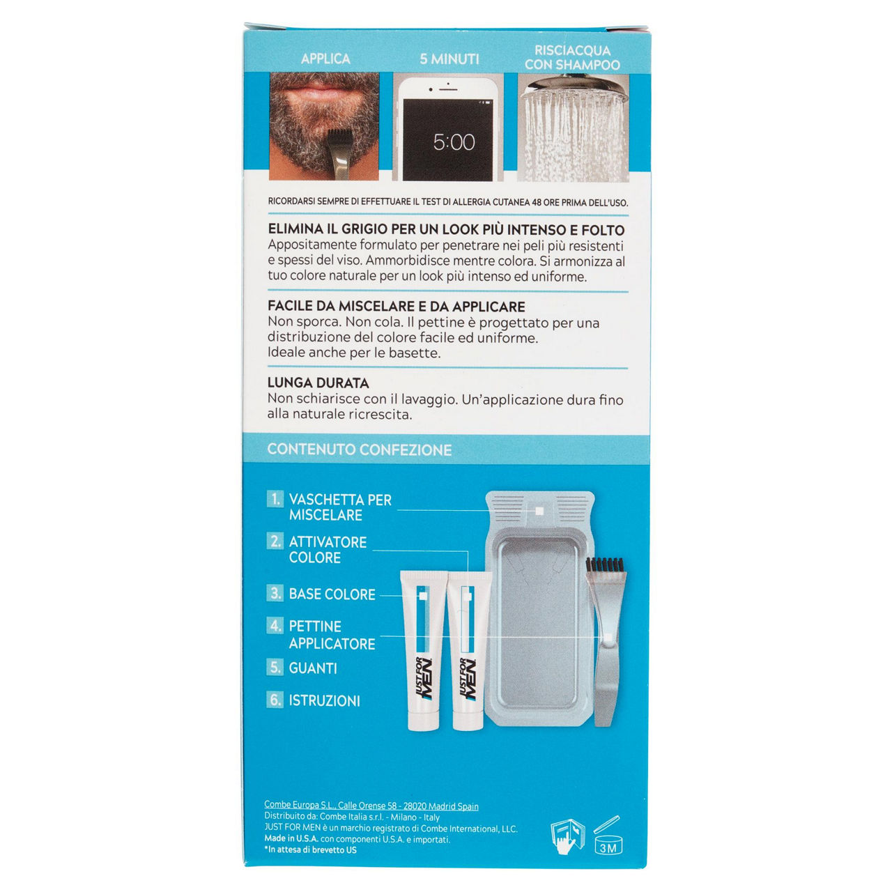 Colorante barba e baffi justformen castano medio+penn.applicatore pz.1 - Immagine 31