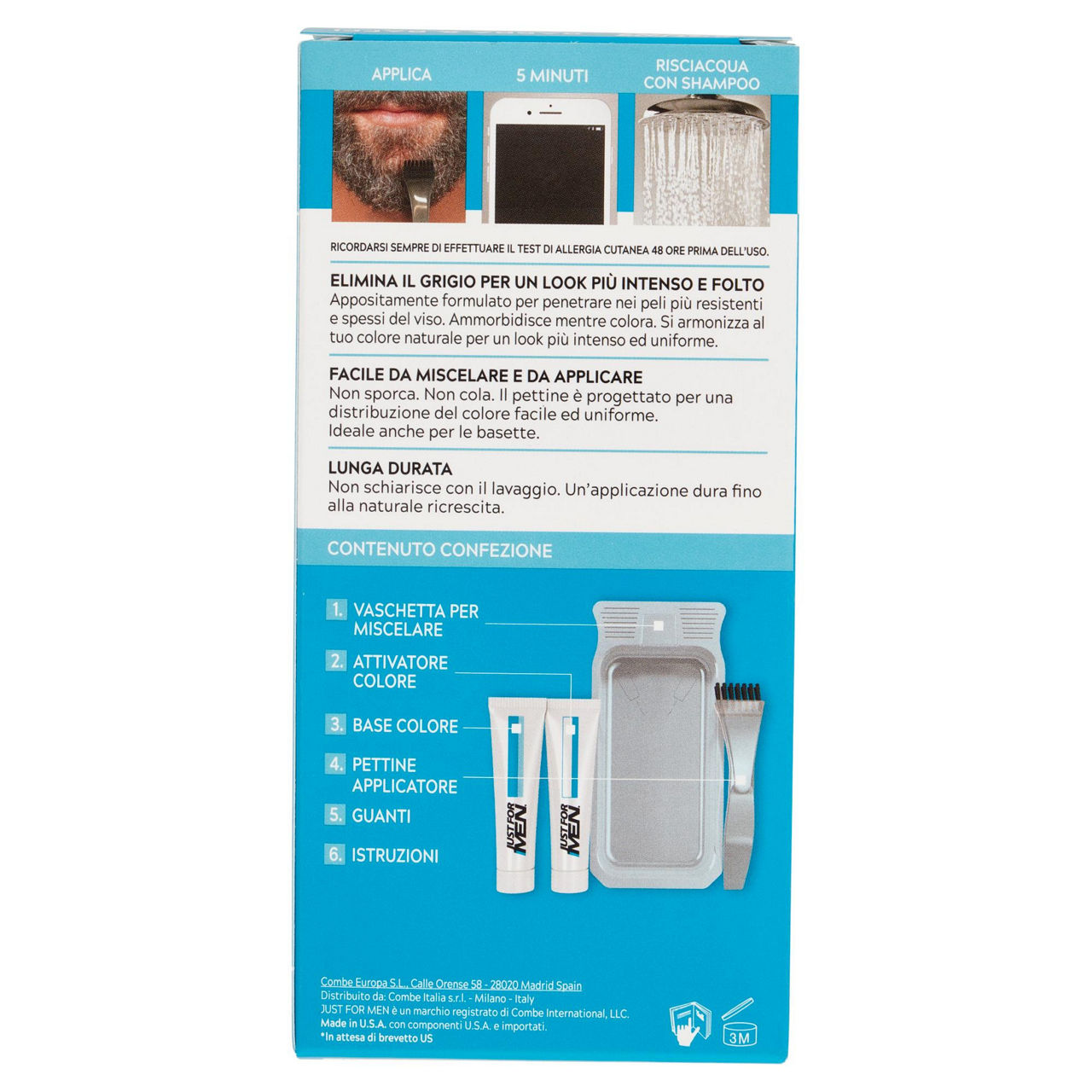 Colorante barba e baffi justformen castano scuro+penn.applicatore pz.1 - Immagine 31